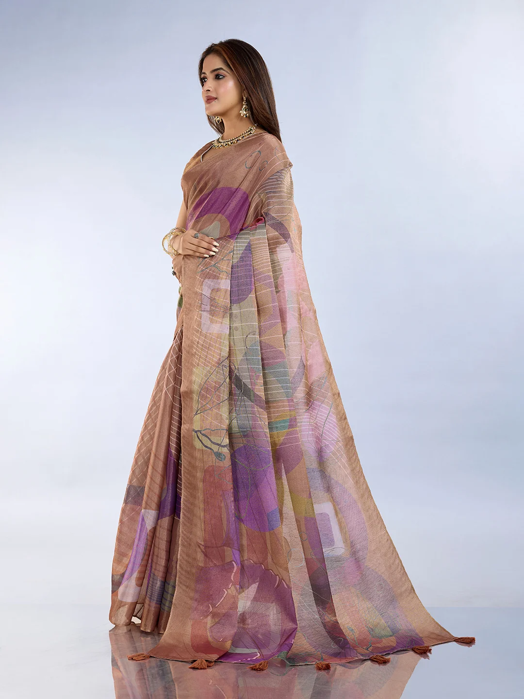 Abstract Printed Saree